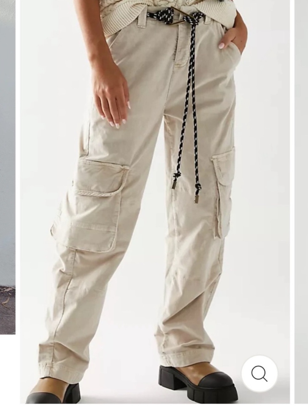 Free People Hard Crushing Plush Cargo Pants Baggy size 6
